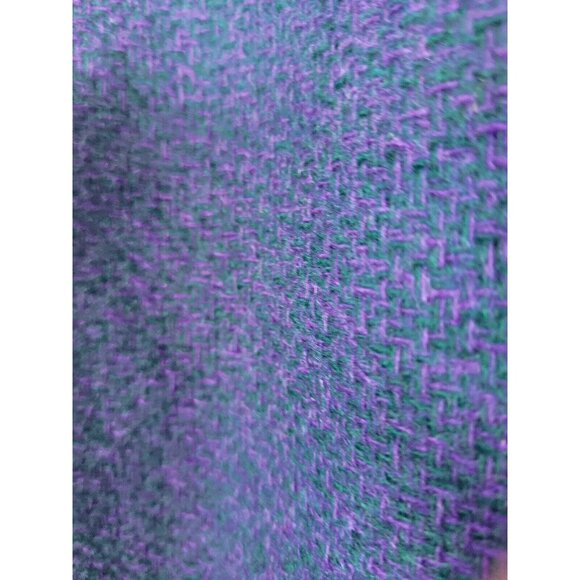 Vtg 60's 70's Purple design Midi / Mini Skirt A-Line Size M/L Polyester Wool? - Picture 2 of 5